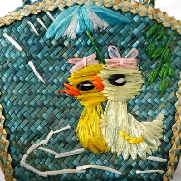 Vintage 2 Easter Baskets OOAK Wicker - Picture 6 of 16